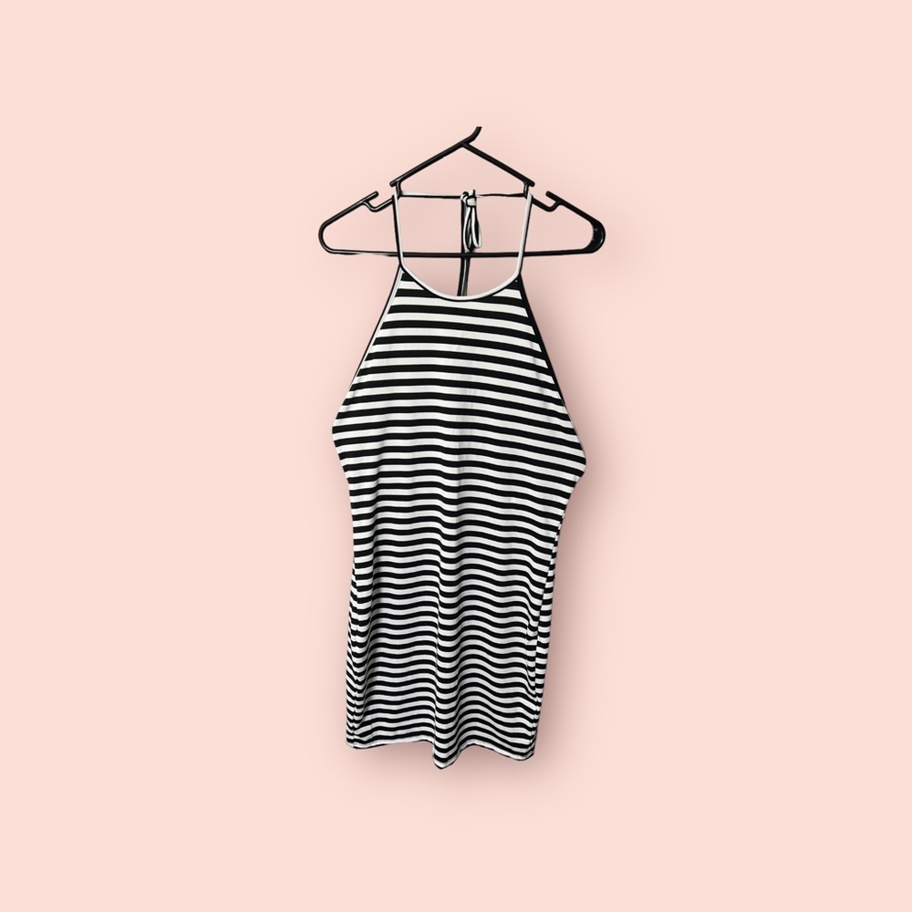SHEIN HALTER STRIPPED DRESS